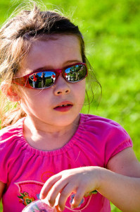 a young girl outside