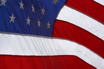 Foto de la bandera de los EE.UU. Closeup of the flag of the USA.