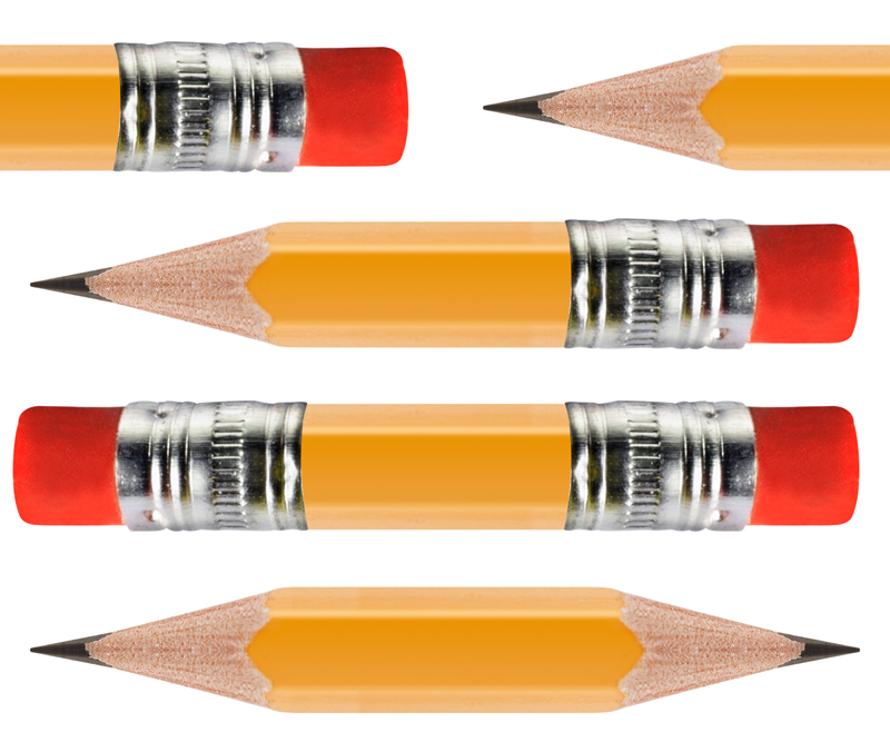 sharpened pencils in a group