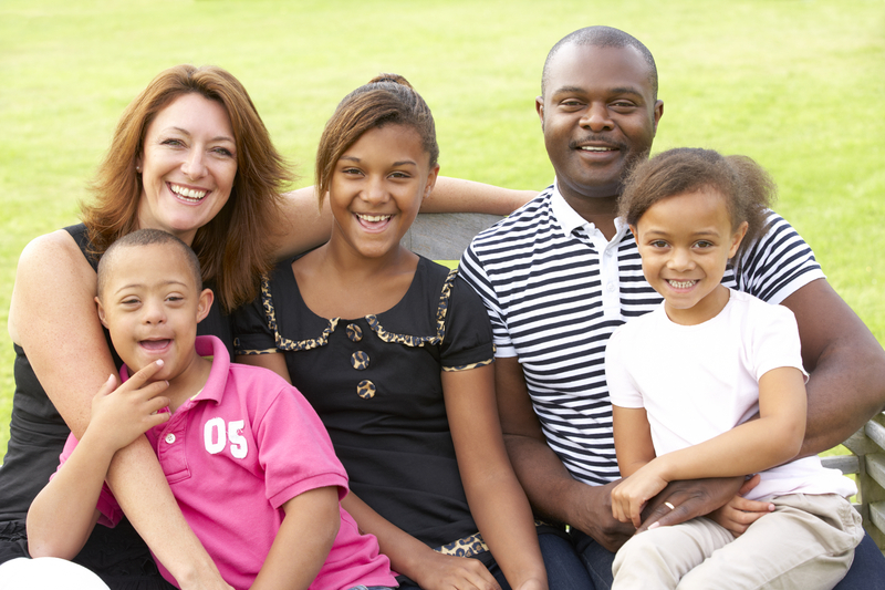 A family with a son who has Downs syndrome
