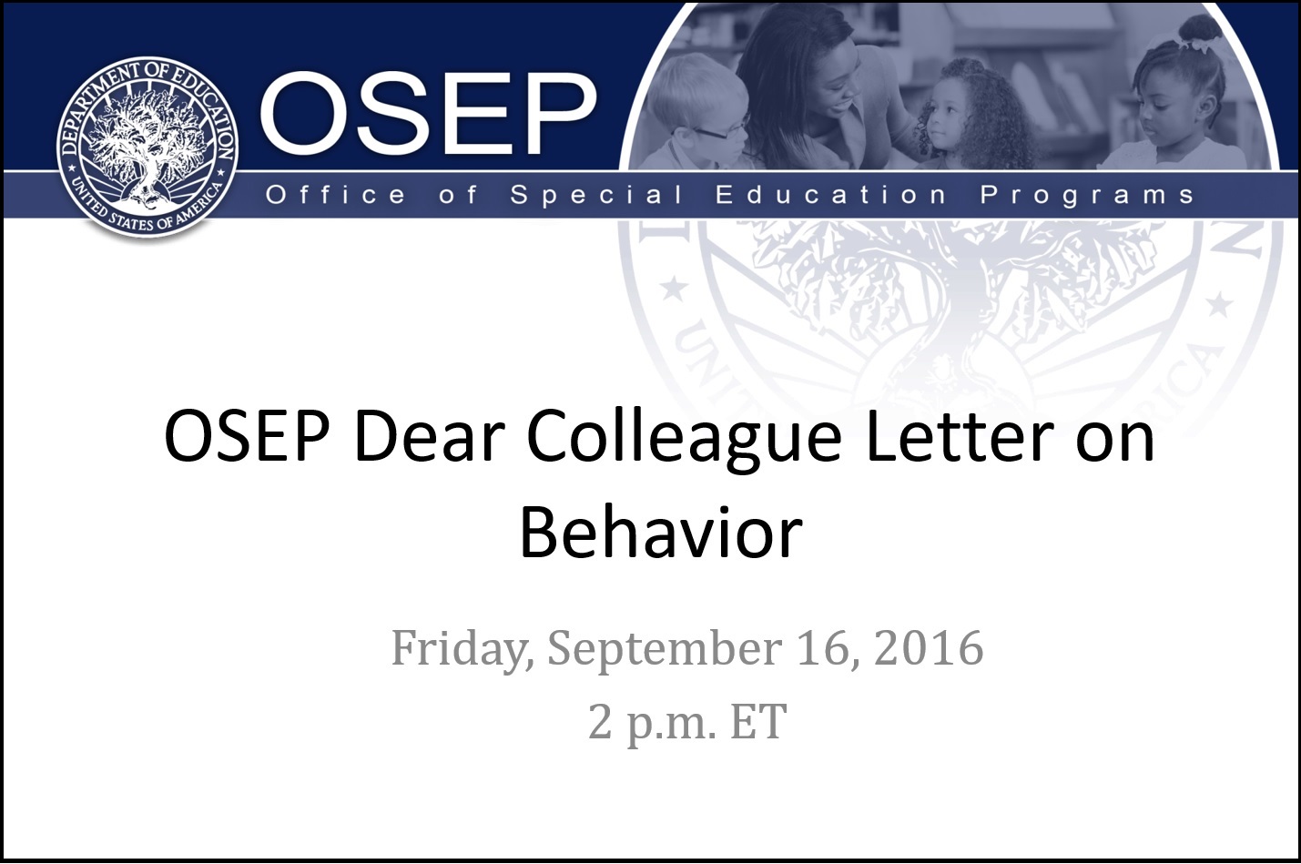 Title slide in this webinar presentation