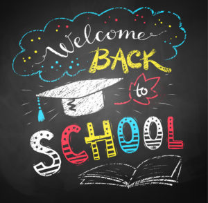 Back to School sign in chalk