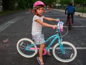 Girl on bike