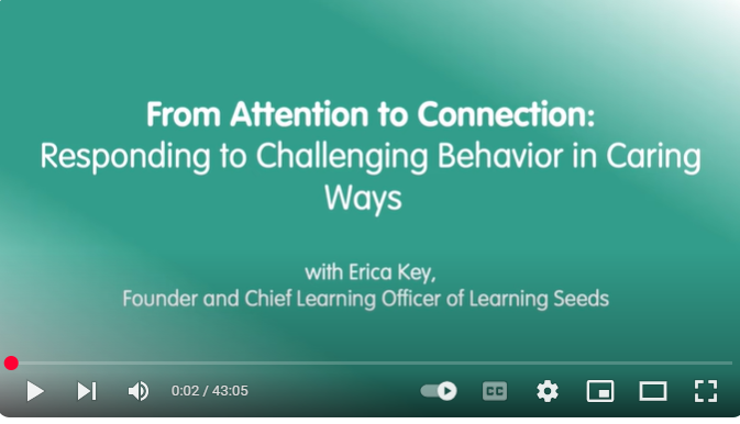 FromAttentiontoConnection From Attention to Connection: Responding to Challenging Behavior in Caring Ways title page.
