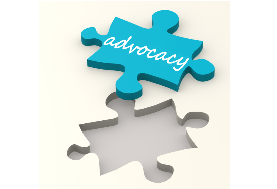 advocacy Puzzle piece with advocacy written on it.